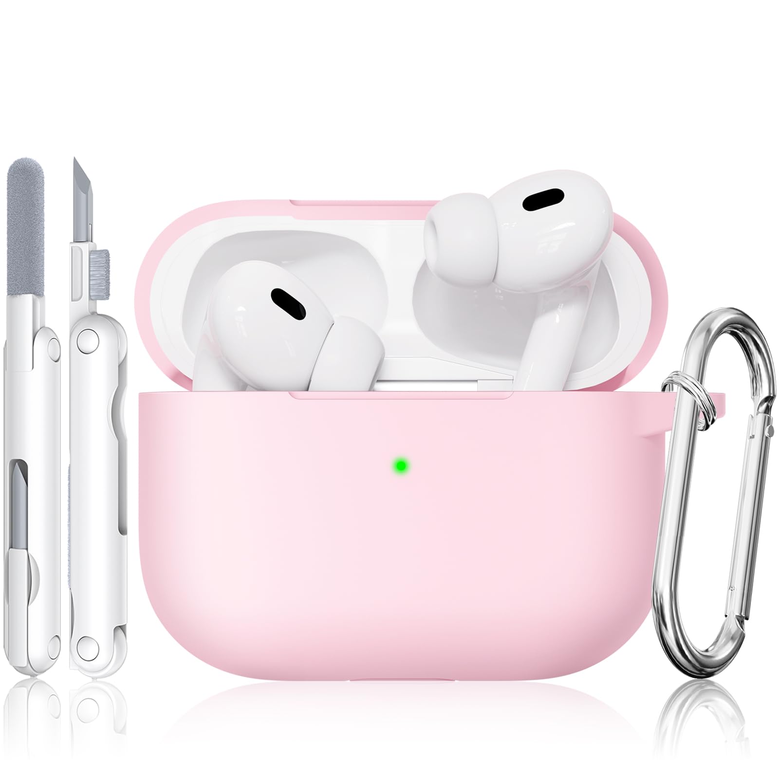 Amazon.com: for AirPods Pro 2 Case Pink, TNSNK Soft Silicone iPod